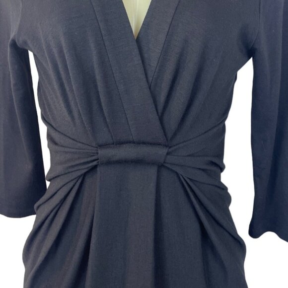 Bcbg Maxazria Women's Black Wrap Dress Sz M - Picture 4 of 8